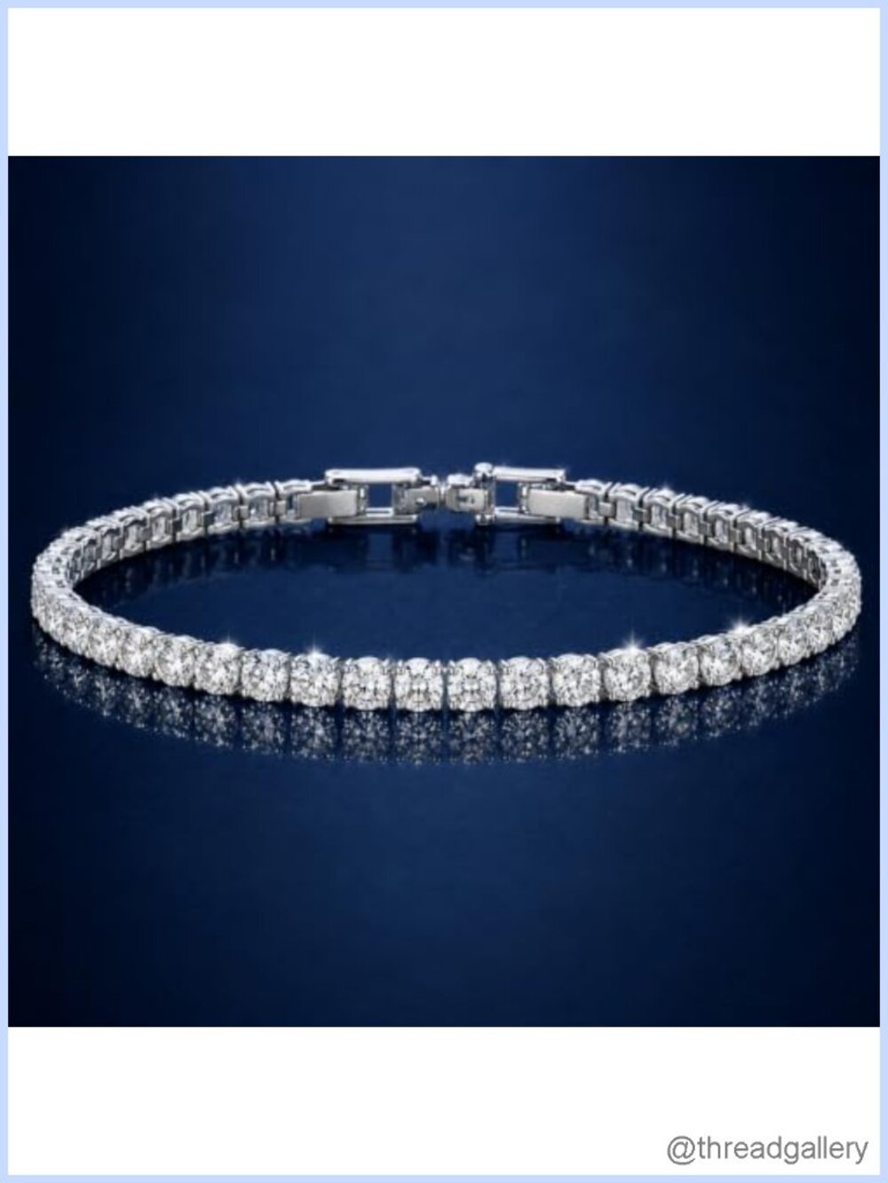 925 Sterling Silver Tennis Bracelet 14K Gold Plated Cubic Zirconia Dainty Square